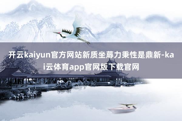 开云kaiyun官方网站新质坐蓐力秉性是鼎新-kai云体育app官网版下载官网