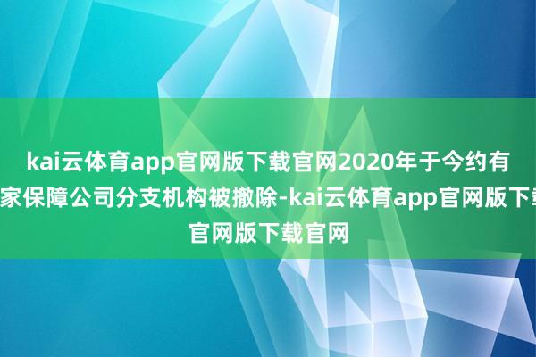 kai云体育app官网版下载官网2020年于今约有超1万家保障公司分支机构被撤除-kai云体育app官网版下载官网